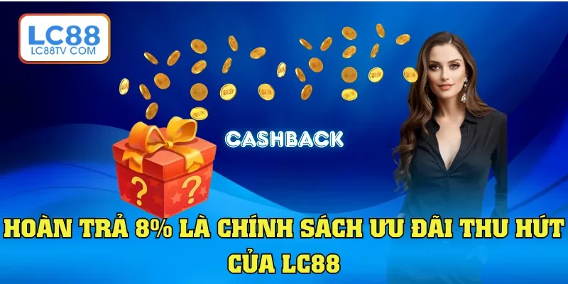 Hoàn trả 8% là chính sách ưu đãi thu hút của LC88